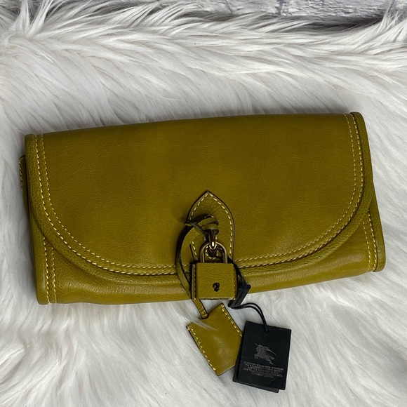 🐎 Burberry 🐎 Mayfield Leather Clutch NEW! - Picture 4 of 16